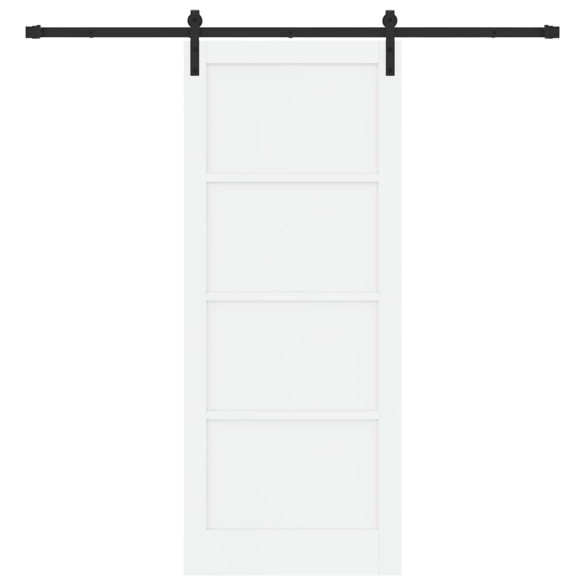 vidaXL Sliding Door 86 x 211 cm Engineered Wood White and Black