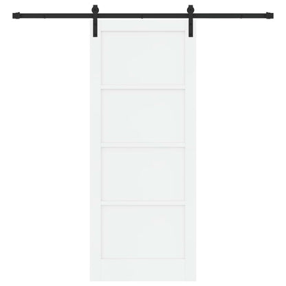 vidaXL Sliding Door 86 x 211 cm Engineered Wood White and Black