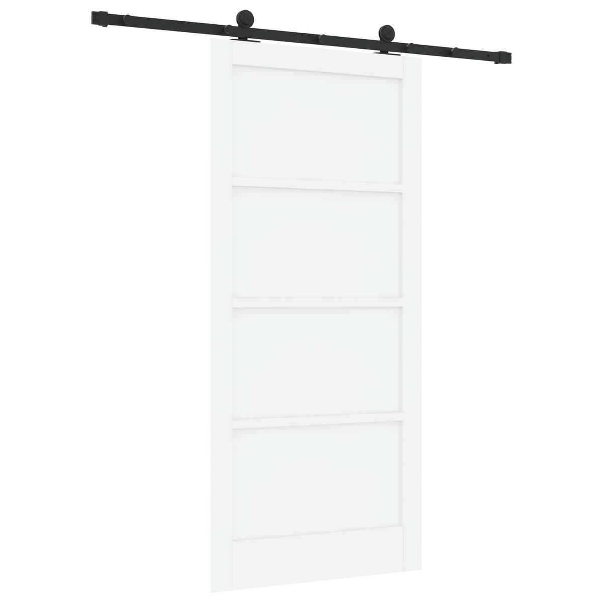 vidaXL Sliding Door 93 x 202 cm Engineered Wood White and Black