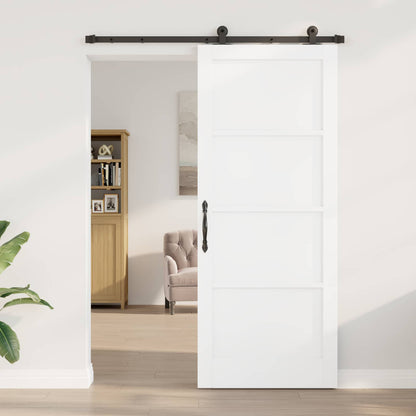 vidaXL Sliding Door ORKDAL 86 x 211 cm Engineered Wood White and Black