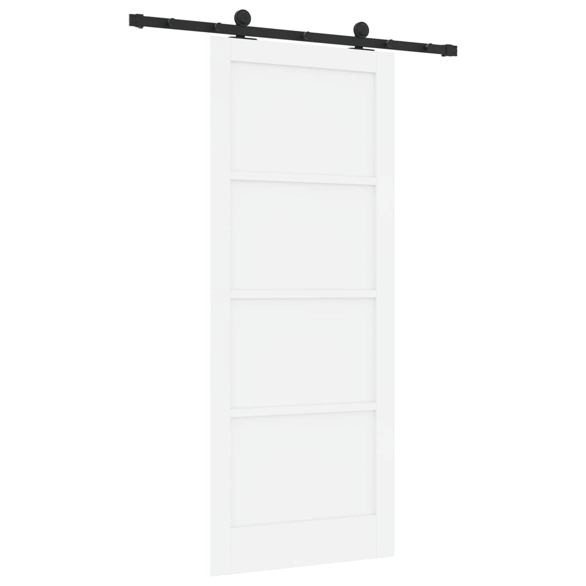 vidaXL Sliding Door ORKDAL 86 x 211 cm Engineered Wood White and Black