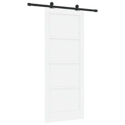 vidaXL Sliding Door ORKDAL 86 x 211 cm Engineered Wood White and Black