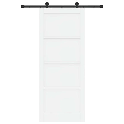 vidaXL Sliding Door ORKDAL 86 x 211 cm Engineered Wood White and Black