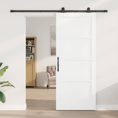 vidaXL Sliding Door ORKDAL 86 x 211 cm Engineered Wood White and Black