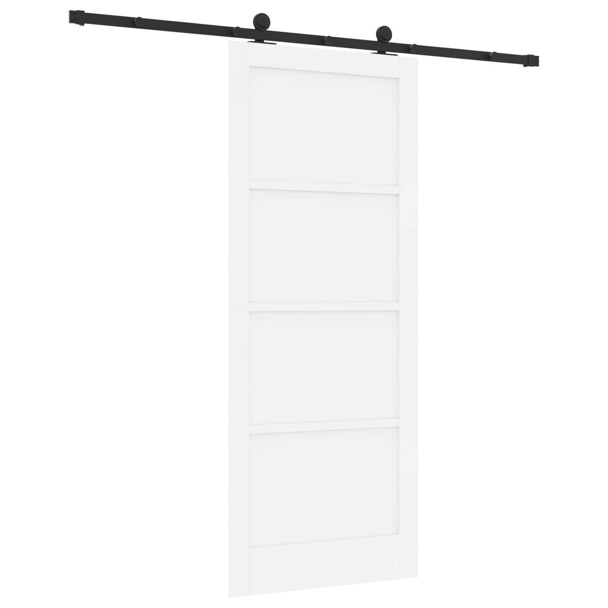vidaXL Sliding Door ORKDAL 86 x 211 cm Engineered Wood White and Black