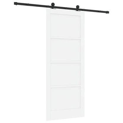 vidaXL Sliding Door ORKDAL 86 x 211 cm Engineered Wood White and Black