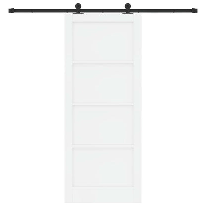 vidaXL Sliding Door ORKDAL 86 x 211 cm Engineered Wood White and Black