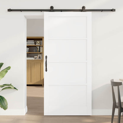 vidaXL Sliding Door ORKDAL 93 x 202 cm Engineered Wood White and Black