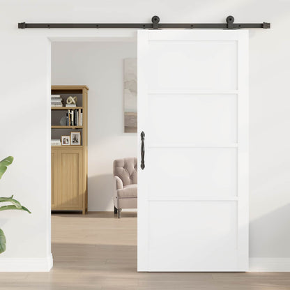vidaXL Sliding Door ORKDAL 93 x 202 cm Engineered Wood White and Black