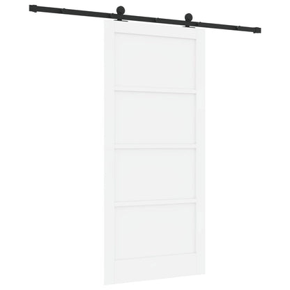 vidaXL Sliding Door ORKDAL 93 x 202 cm Engineered Wood White and Black