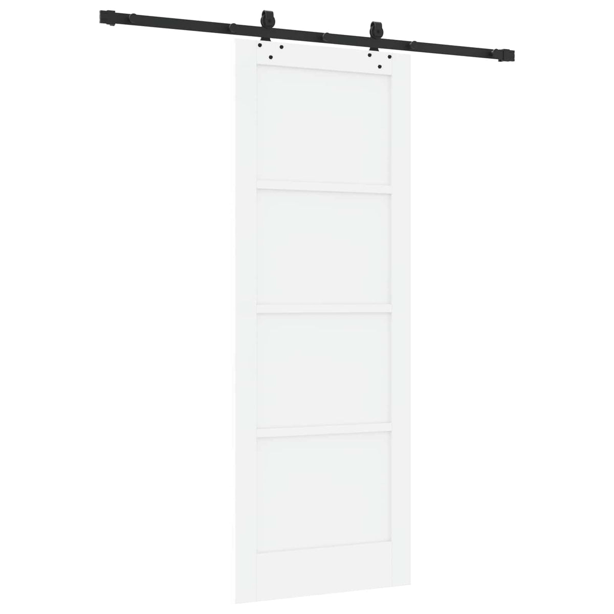 vidaXL Sliding Door 78 x 211 cm Engineered Wood White and Black
