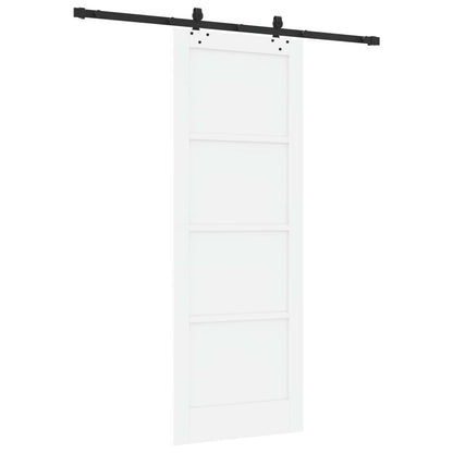 vidaXL Sliding Door 78 x 211 cm Engineered Wood White and Black