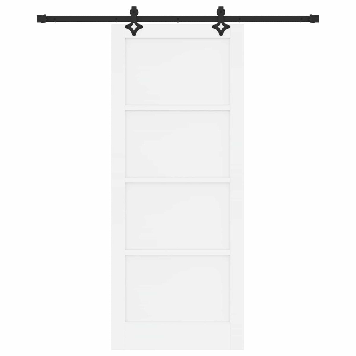 vidaXL Sliding Door 86 x 211 cm Engineered Wood White and Black