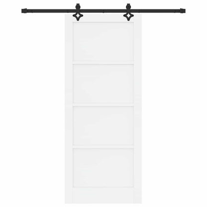 vidaXL Sliding Door 86 x 211 cm Engineered Wood White and Black