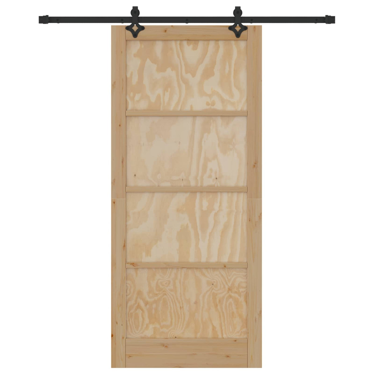 vidaXL Sliding Door 93 x 211 cm Engineered Wood Natural and Black