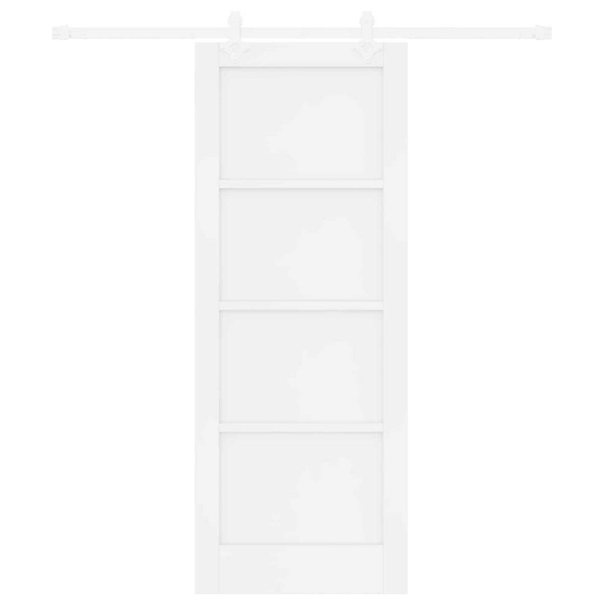 vidaXL Sliding Door 78 x 202 cm Engineered Wood White