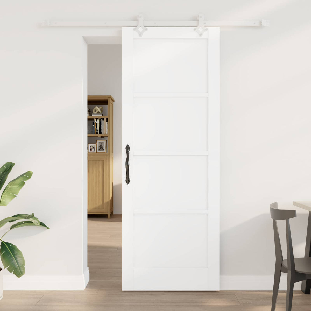 vidaXL Sliding Door 78 x 211 cm Engineered Wood White