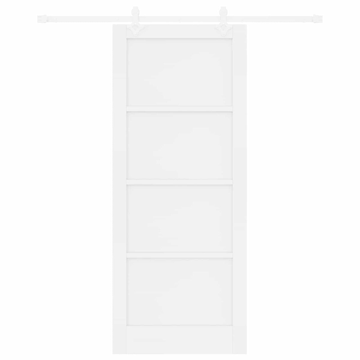 vidaXL Sliding Door 86 x 211 cm Engineered Wood White