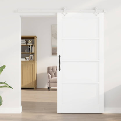 vidaXL Sliding Door 93 x 202 cm Engineered Wood White