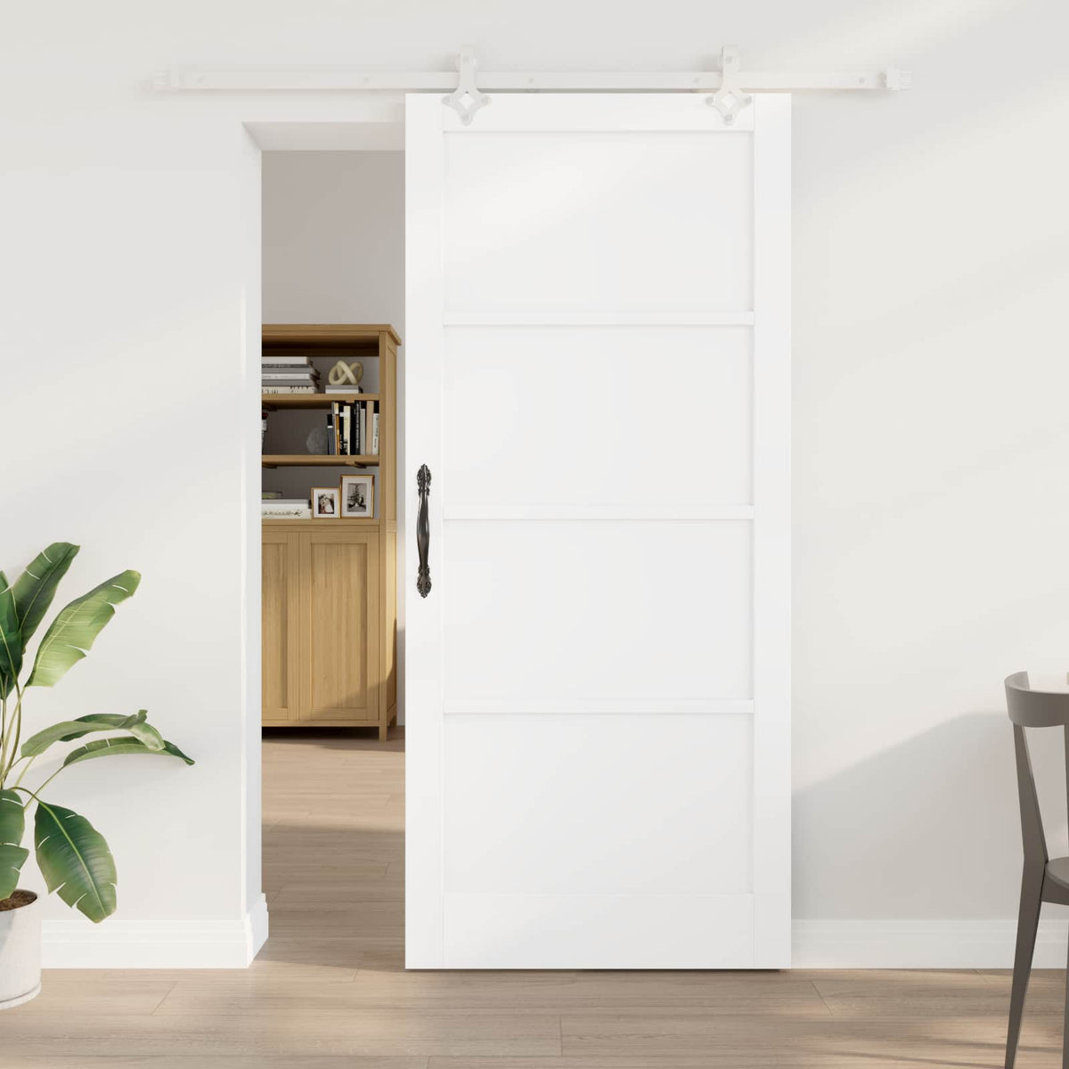 vidaXL Sliding Door 93 x 211 cm Engineered Wood White