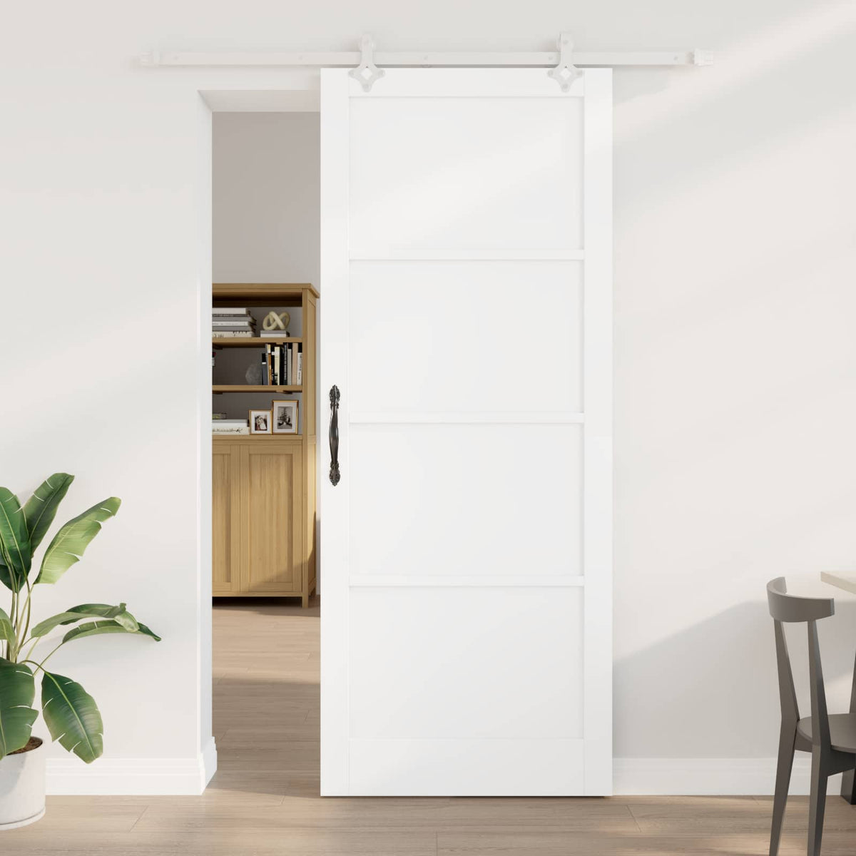 vidaXL Sliding Door 93 x 232 cm Engineered Wood White