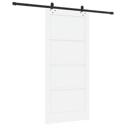 vidaXL Sliding Door ORKDAL 93 x 202 cm Engineered Wood White and Black