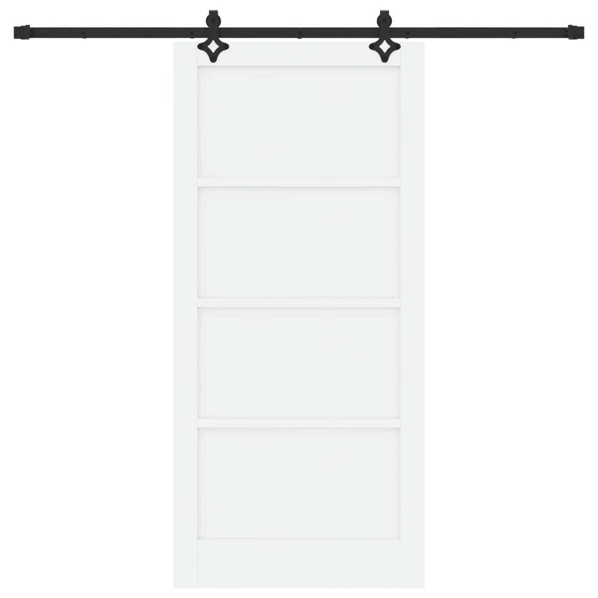 vidaXL Sliding Door ORKDAL 93 x 202 cm Engineered Wood White and Black