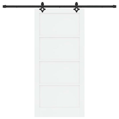 vidaXL Sliding Door ORKDAL 93 x 202 cm Engineered Wood White and Black