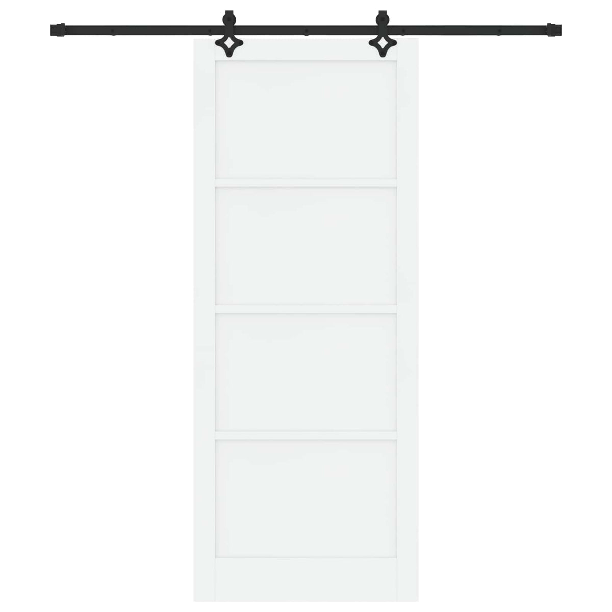 vidaXL Sliding Door ORKDAL 93 x 232 cm Engineered Wood White and Black