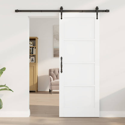 vidaXL Sliding Door ORKDAL 78 x 202 cm Engineered Wood White and Black