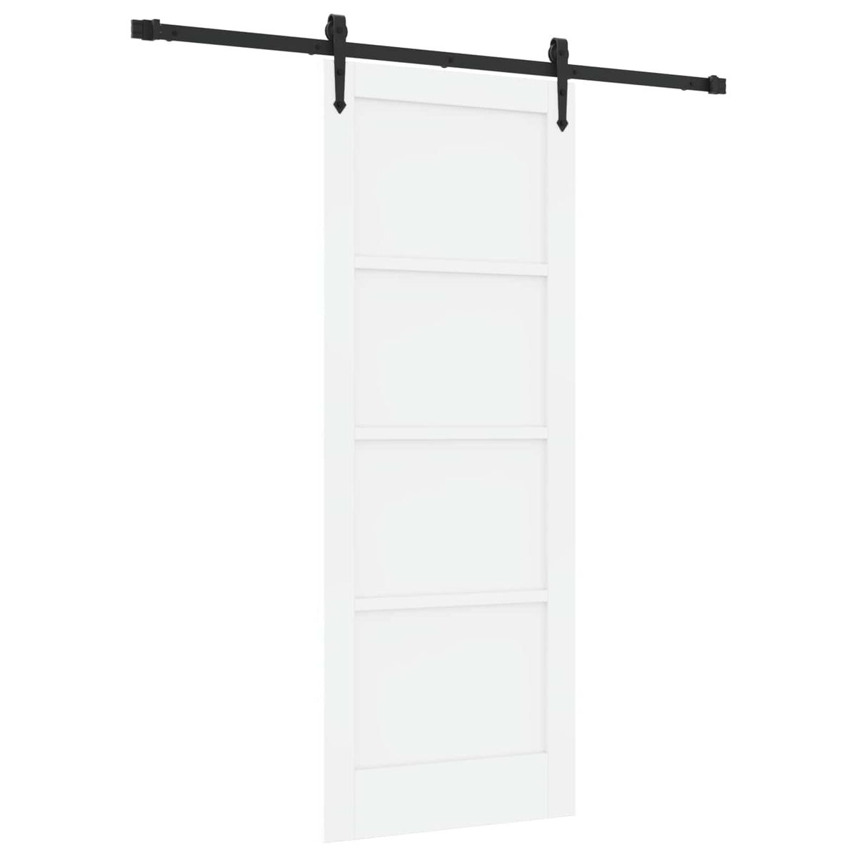 vidaXL Sliding Door ORKDAL 78 x 202 cm Engineered Wood White and Black