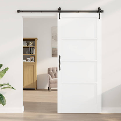 vidaXL Sliding Door ORKDAL 93 x 211 cm Engineered Wood White and Black