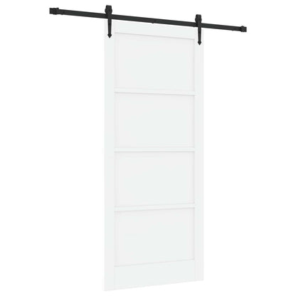 vidaXL Sliding Door ORKDAL 93 x 211 cm Engineered Wood White and Black