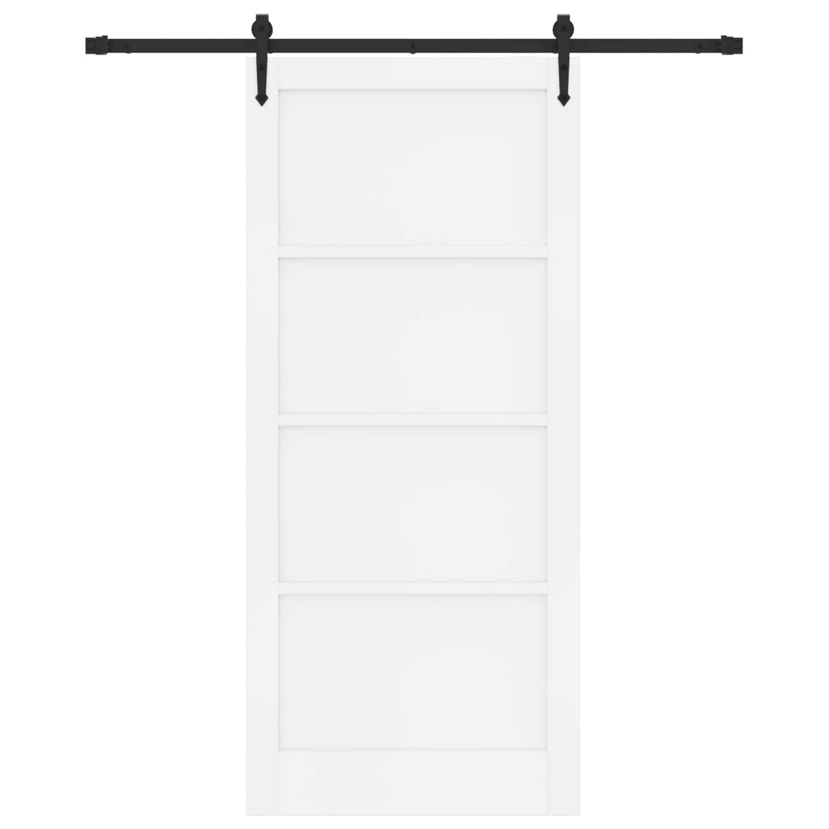 vidaXL Sliding Door ORKDAL 93 x 211 cm Engineered Wood White and Black
