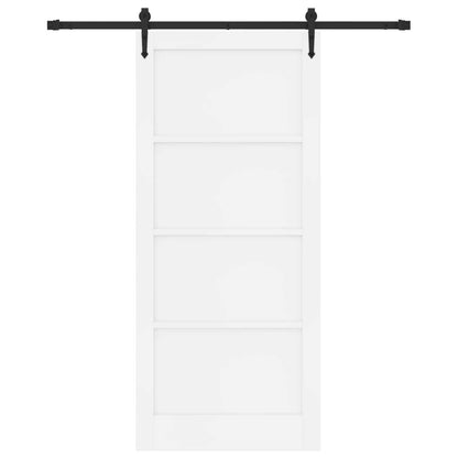 vidaXL Sliding Door ORKDAL 93 x 211 cm Engineered Wood White and Black