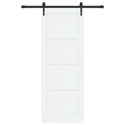 vidaXL Sliding Door ORKDAL 78 x 211 cm Engineered Wood White and Black