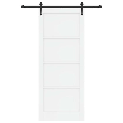 vidaXL Sliding Door ORKDAL 86 x 211 cm Engineered Wood White and Black