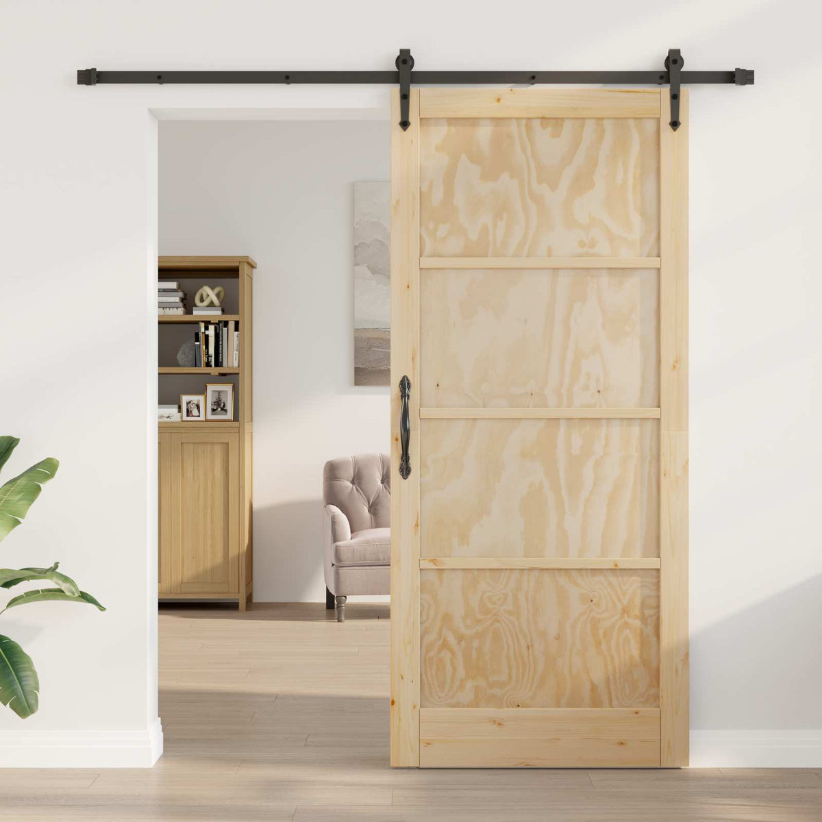 vidaXL Sliding Door ORKDAL 93 x 211 cm Engineered Wood