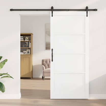 vidaXL Sliding Door ORKDAL 93 x 211 cm Engineered Wood White and Black
