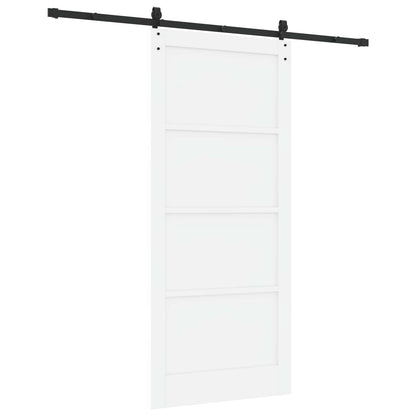 vidaXL Sliding Door ORKDAL 93 x 211 cm Engineered Wood White and Black