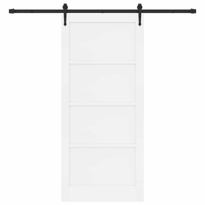 vidaXL Sliding Door ORKDAL 93 x 211 cm Engineered Wood White and Black