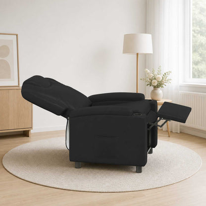 vidaXL Recliner Chair Black 75 x 95 x 106 cm Fabric