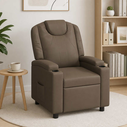 vidaXL Recliner Chair Grey 75 x 95 x 106 cm Fabric