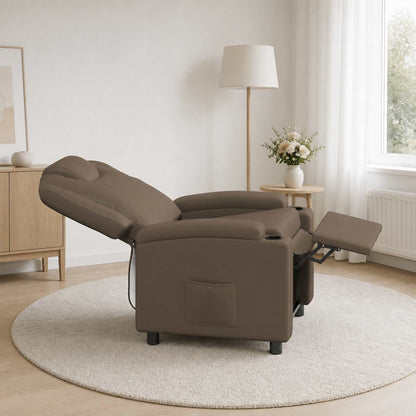 vidaXL Recliner Chair Grey 75 x 95 x 106 cm Fabric