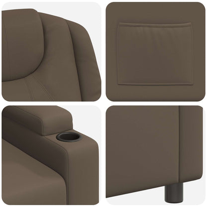 vidaXL Recliner Chair Grey 75 x 95 x 106 cm Fabric