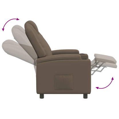 vidaXL Recliner Chair Grey 75 x 95 x 106 cm Fabric