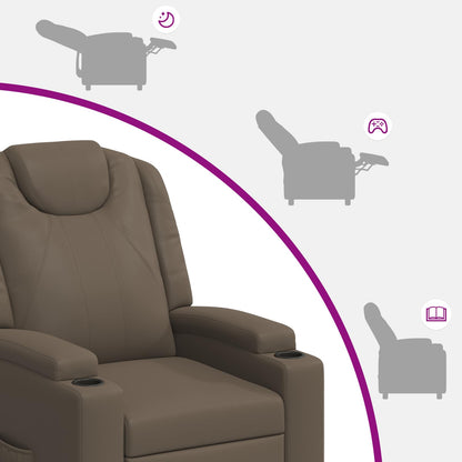 vidaXL Recliner Chair Grey 75 x 95 x 106 cm Fabric