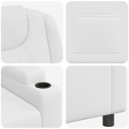 vidaXL Recliner Chair White 75 x 95 x 106 cm Fabric