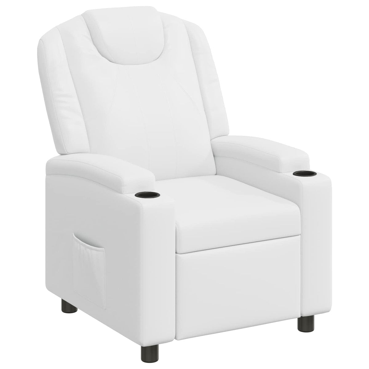 vidaXL Recliner Chair White 75 x 95 x 106 cm Fabric