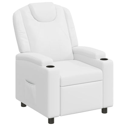 vidaXL Recliner Chair White 75 x 95 x 106 cm Fabric